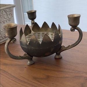 Vintage candles holders centerpiece